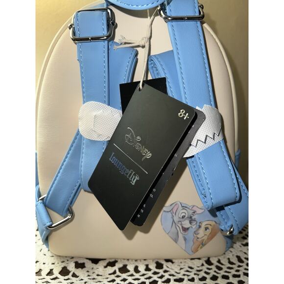 Loungefly Disney Lady And The Tramp Spaghetti Scene Mini Backpack Card Holder - Picture 4 of 8